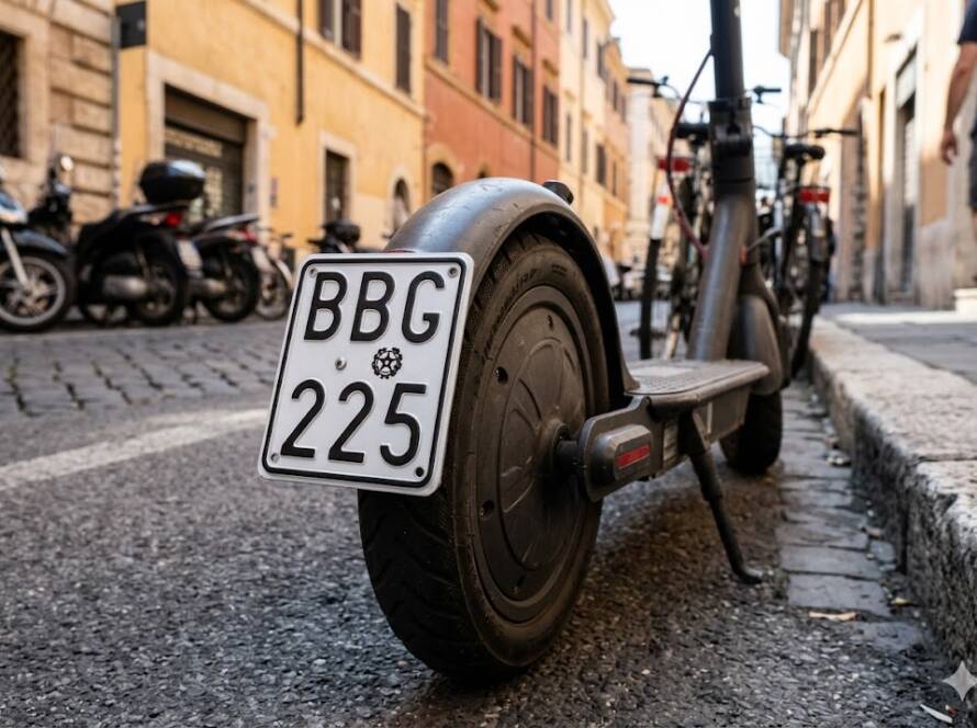 Targhe obbligatorie per monopattini elettrici