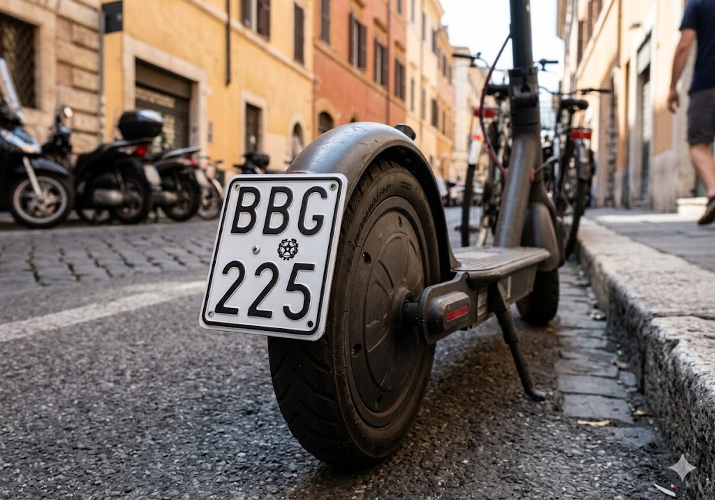 Targhe obbligatorie per monopattini elettrici